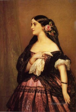Franz Xaver Winterhalter Painting - Adelina Patti royalty portrait Franz Xaver Winterhalter